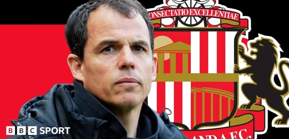 Sunderland AFC logo with coach in foreground