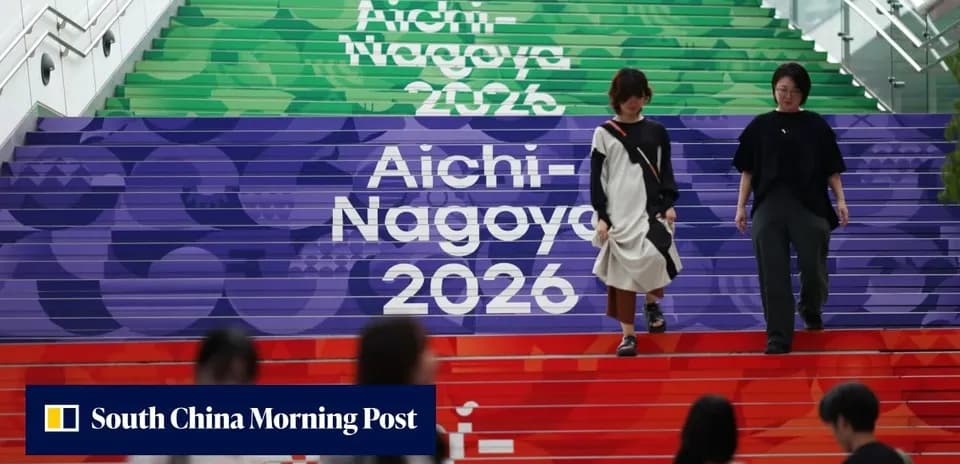 Ikkita ayollar Aichi-Nagoya 2026 zinapoyida yurmoqda
