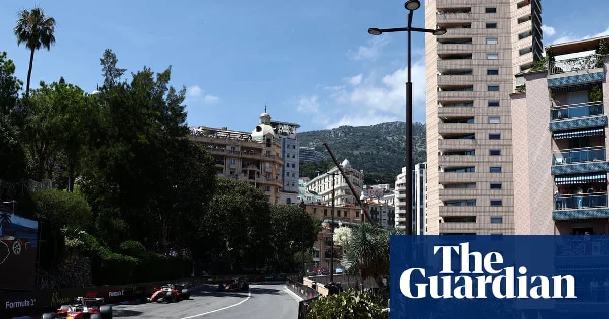 Formula 1 cars racing through Monaco streets