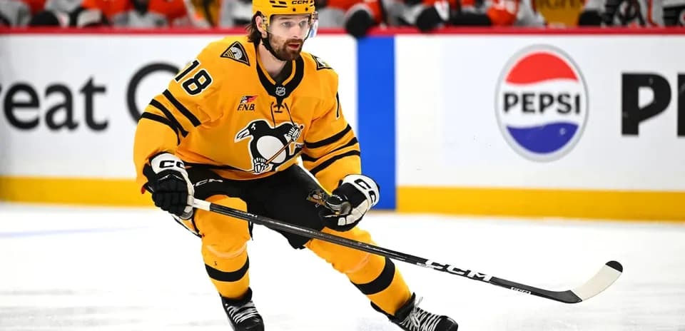 Hockey player skating during a game on ice