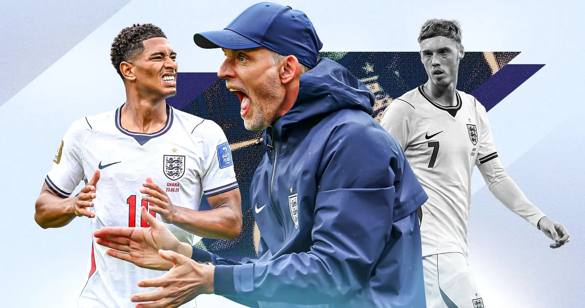 England players and coach during match preparation