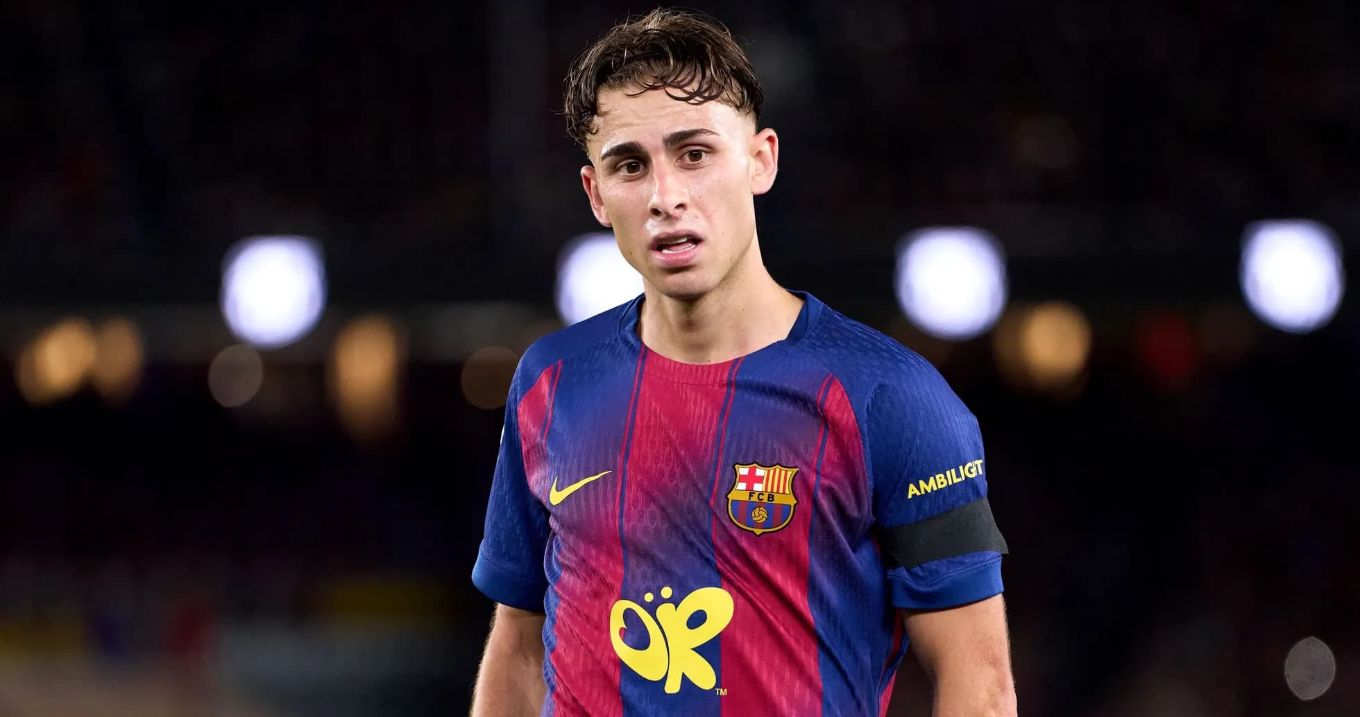 Barcelona player during match at Camp Nou