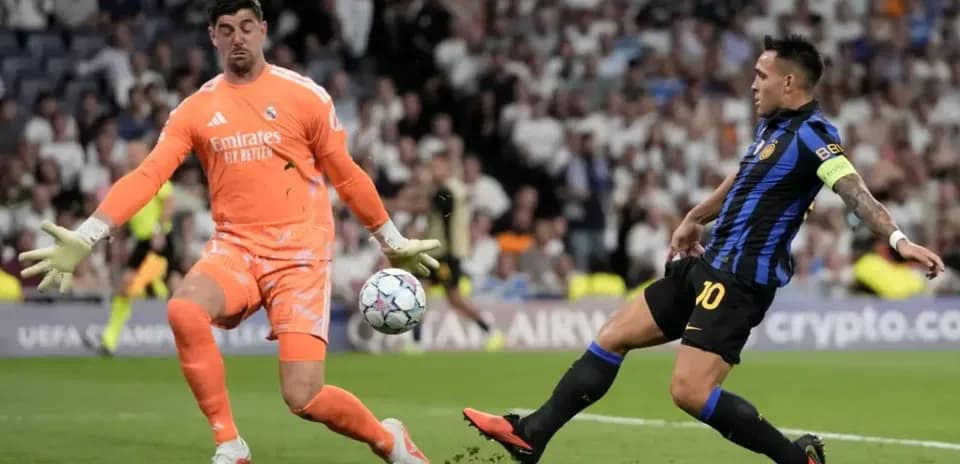 Goalkeeper saving shot during match between teams