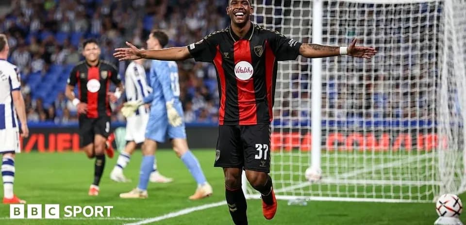 Bournemouth player celebrating goal during match