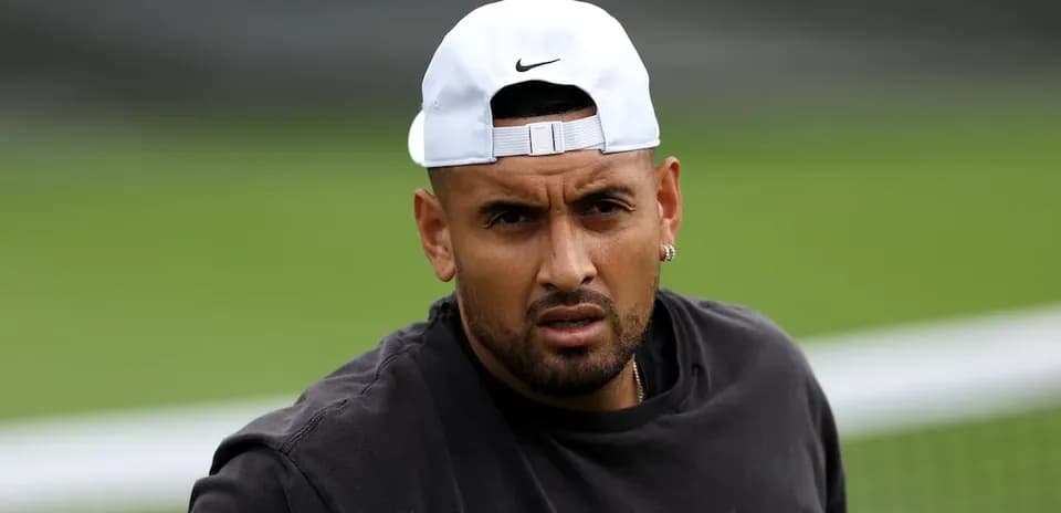 Tennis player wearing a cap during training session