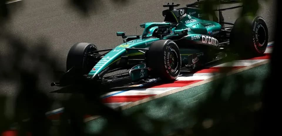 Aston Martin Formula 1 car on track
