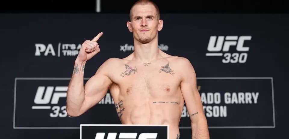 UFC fighter weighing in at UFC 330 event
