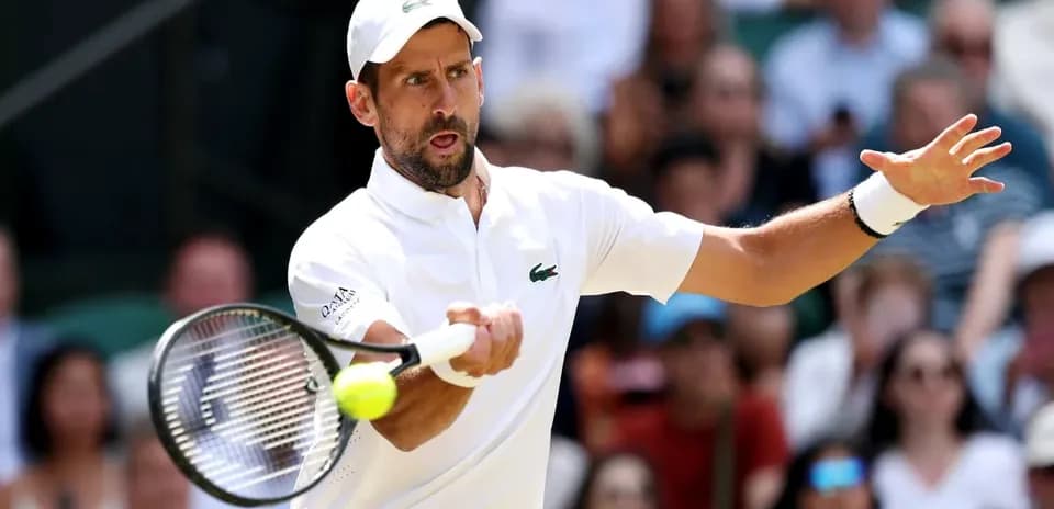 Tennis player hitting a forehand shot on court