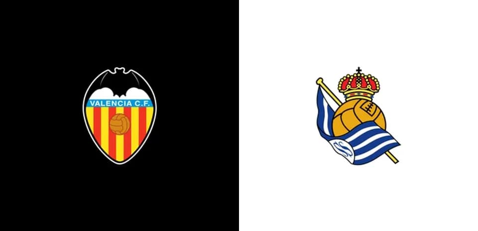 Logotiplar: Valencia CF va Real Sociedad