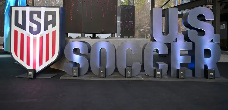 USA Soccer logo displayed at event venue