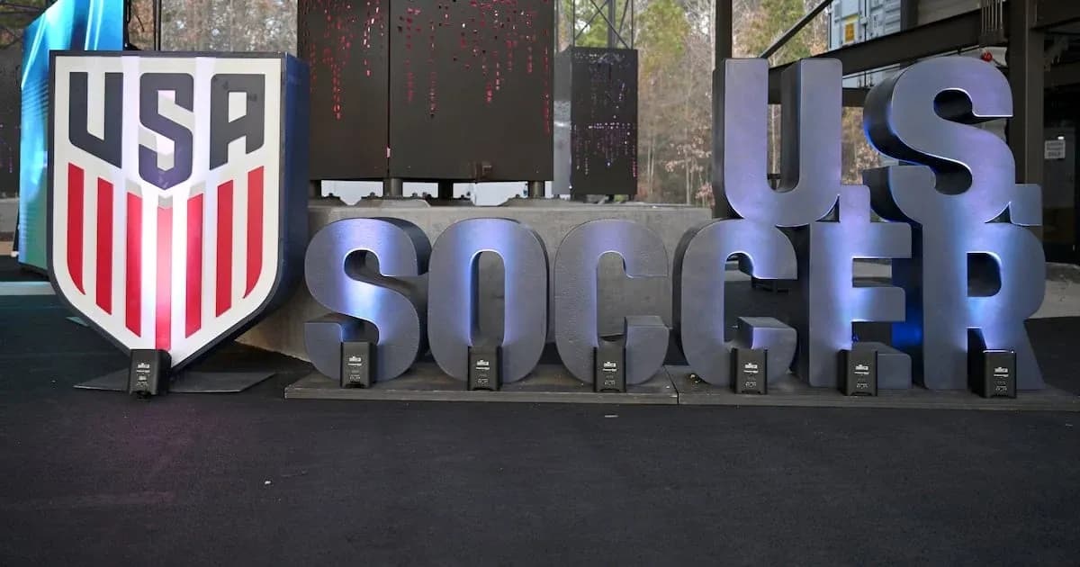 USA Soccer logo displayed at event venue