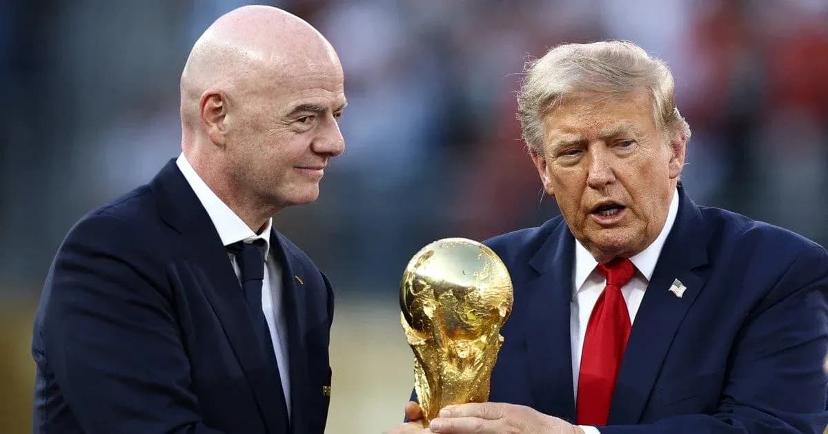 FIFA World Cup trophy presented during ceremony