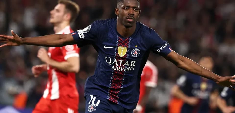 PSG player celebrating a goal during match