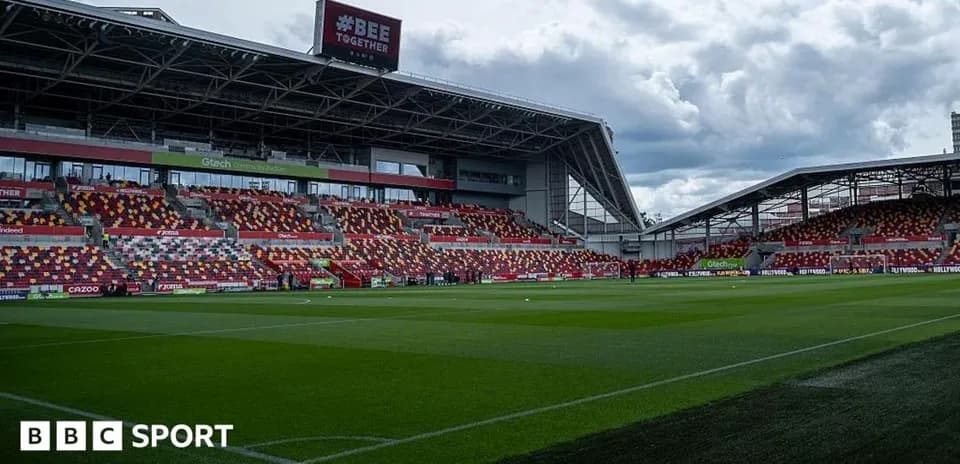Brentford Community Stadium with empty stands