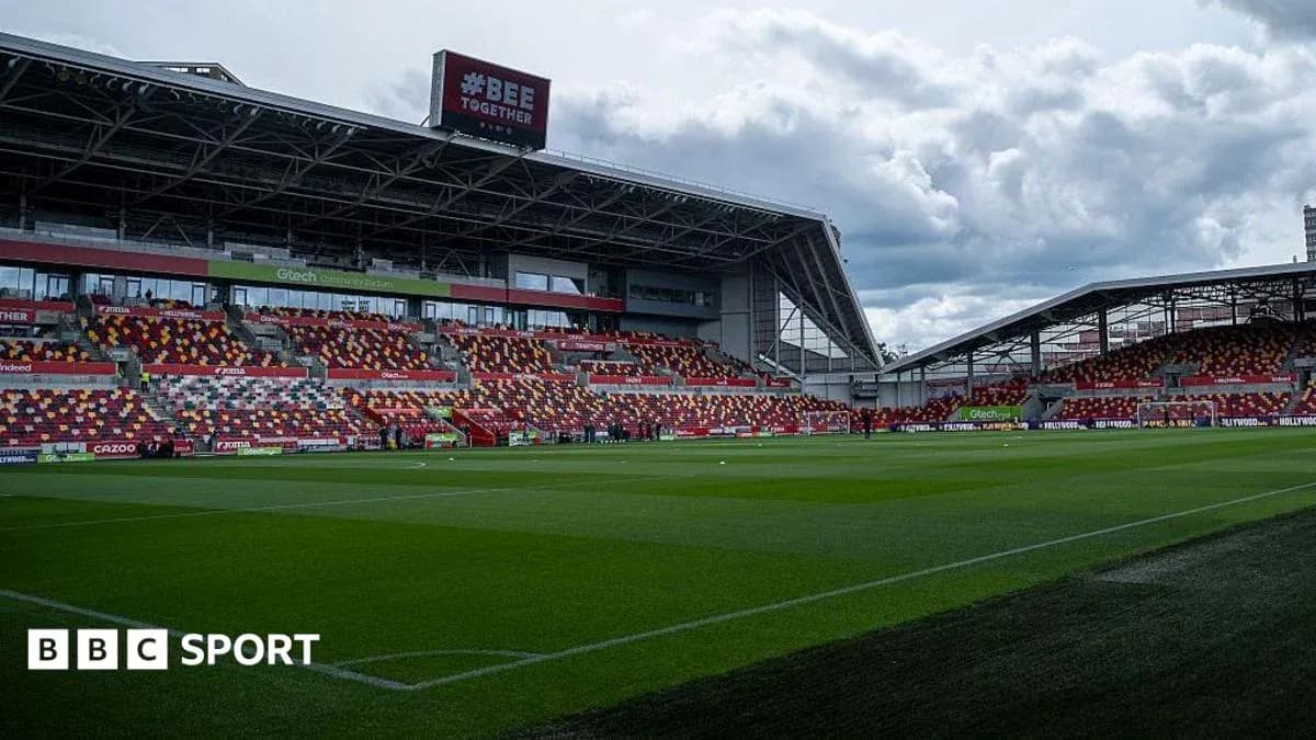 Brentford Community Stadium with empty stands