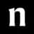 N letter logo on black background