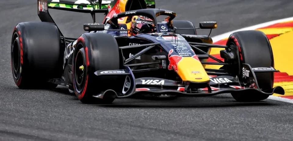 Red Bull Racing car on track during race