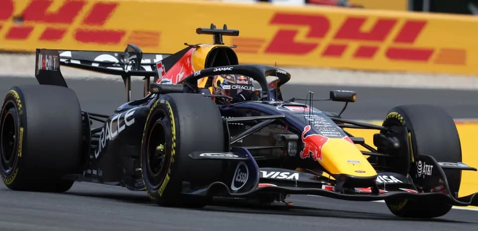Formula 1 car racing on track during event