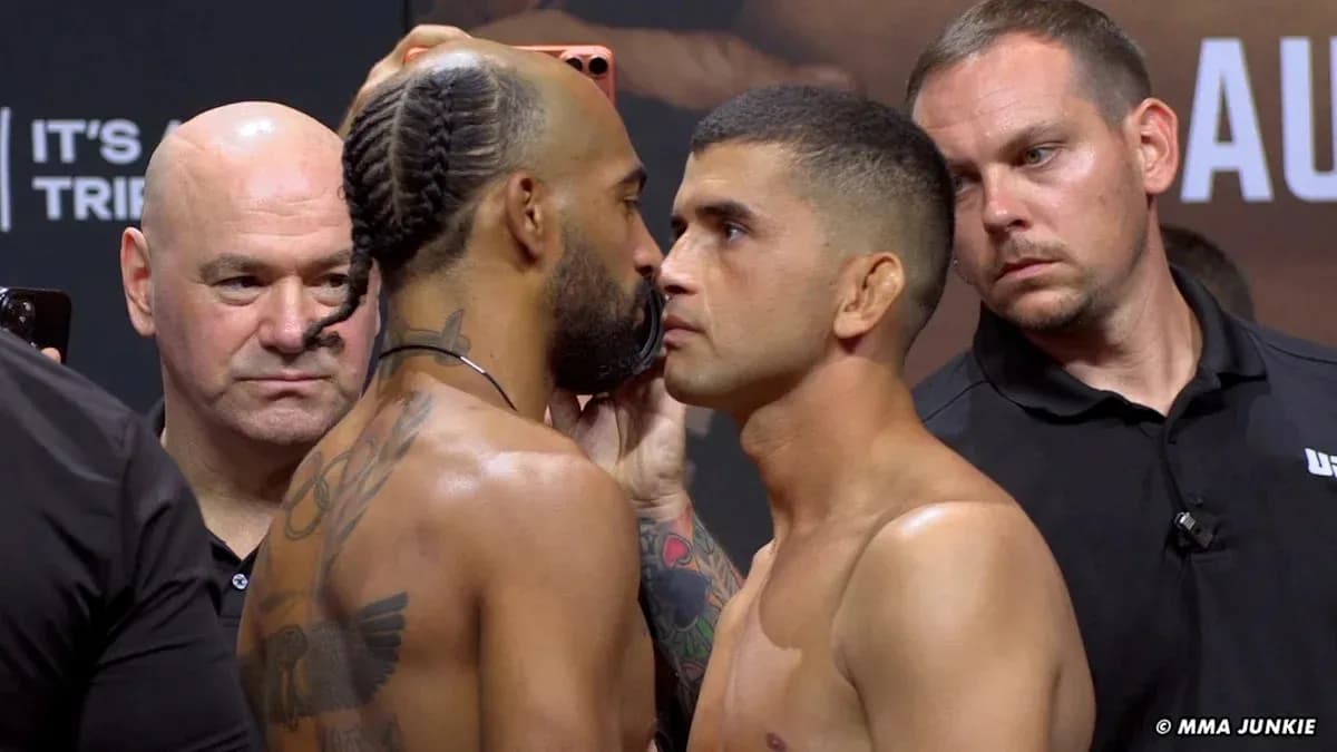 Fighters facing off at weigh-in event