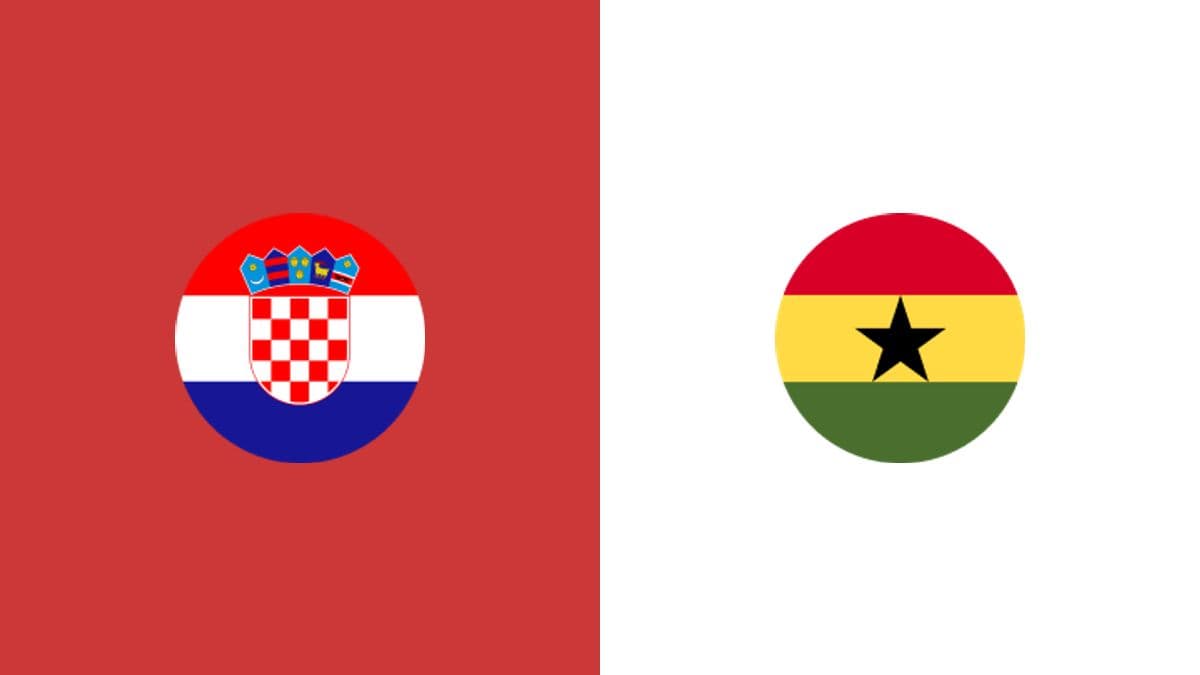 Flags of Croatia and Ghana side by side