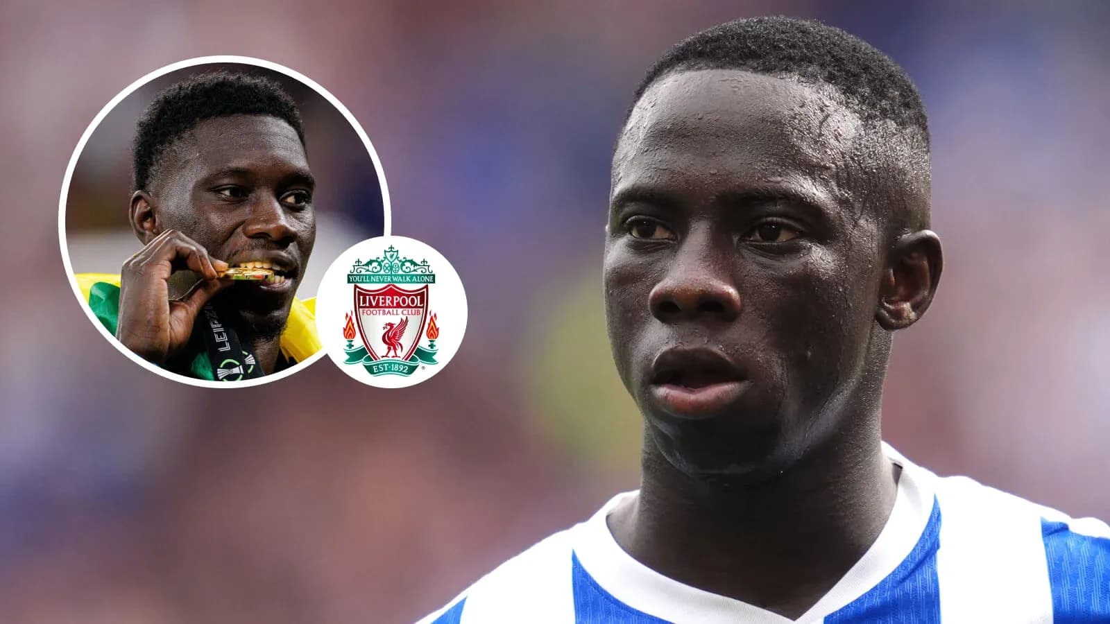 Futbolchi o'yinchi va Liverpool logotipi ko'rinadi