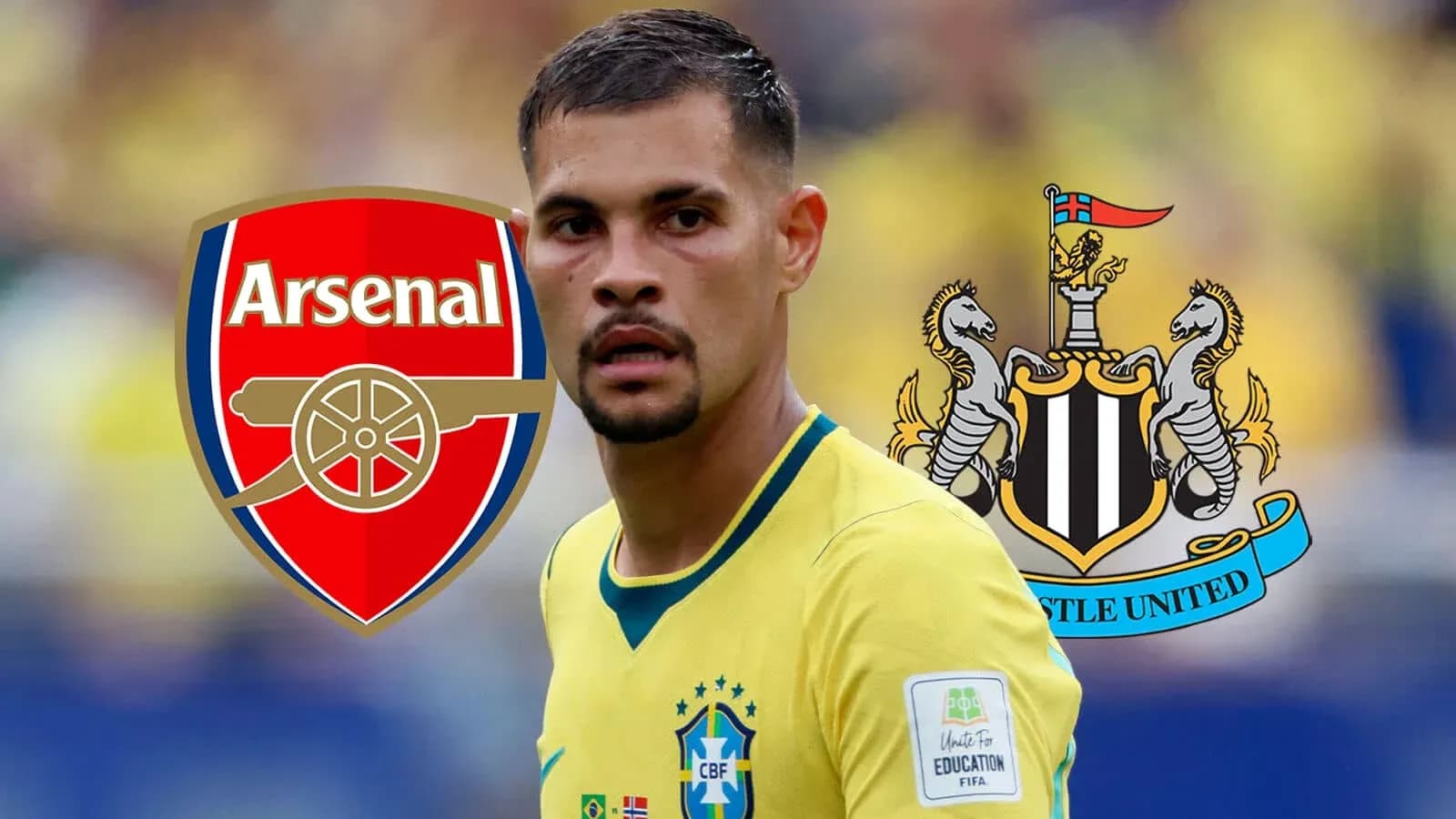 Futbolchi Brazil formasi libosida o‘tirgan