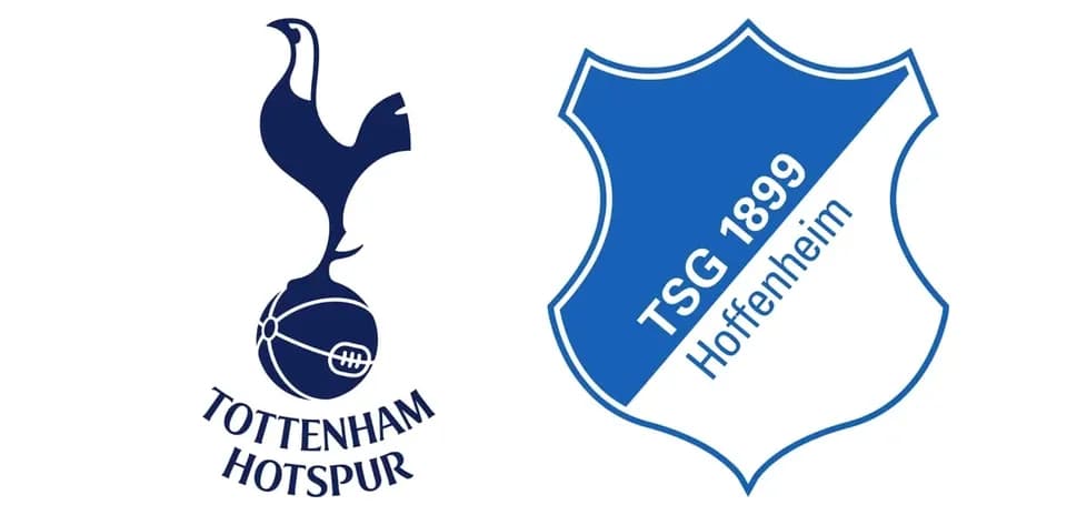 Logos of Tottenham Hotspur and TSG Hoffenheim