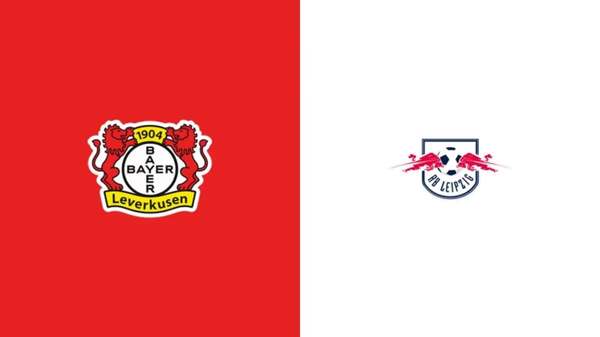 Bayer Leverkusen and RB Leipzig team logos