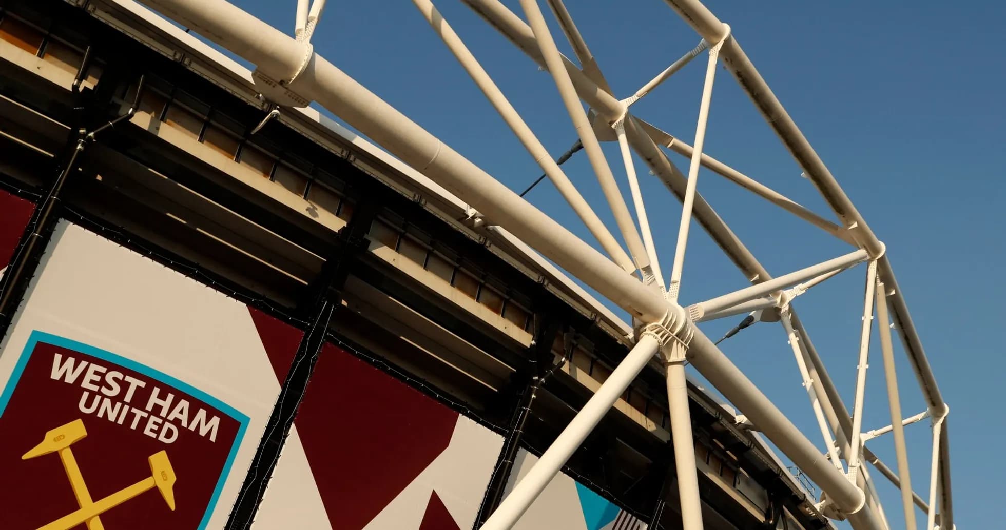 West Ham United stadium structure and logo