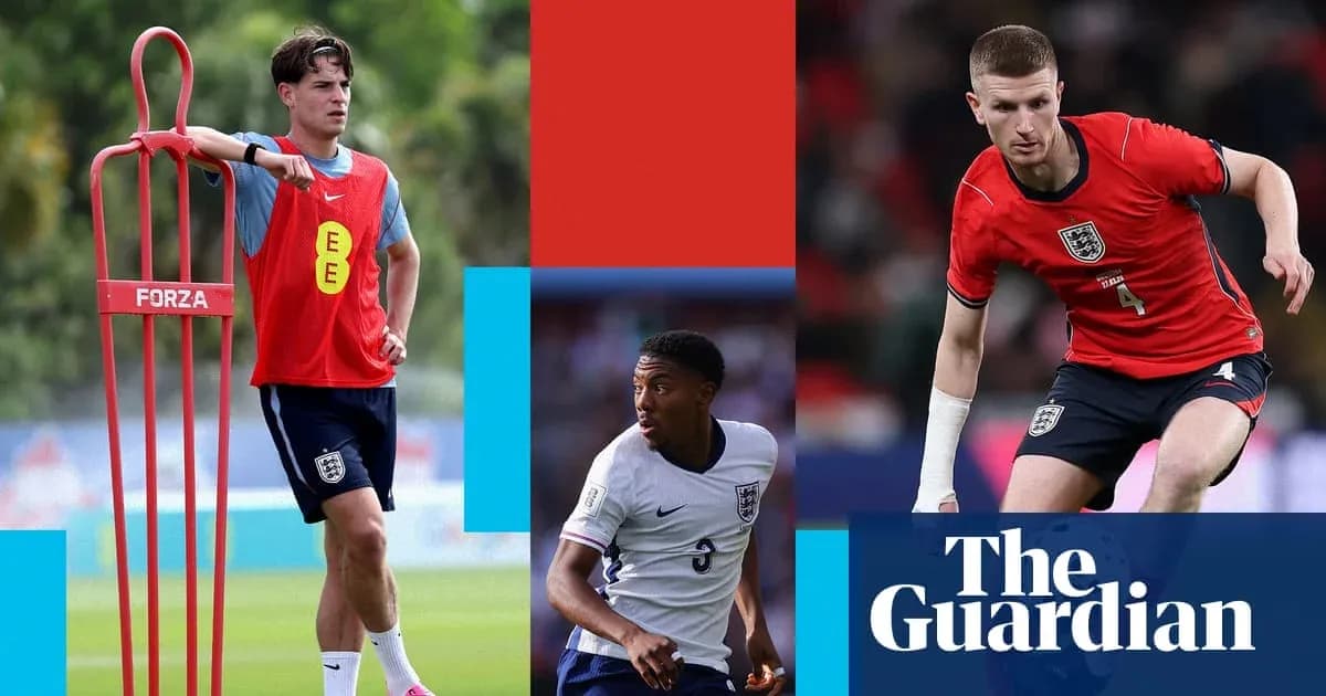 Three England players training and playing on field