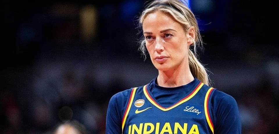 Basketball player wearing Indiana jersey on court