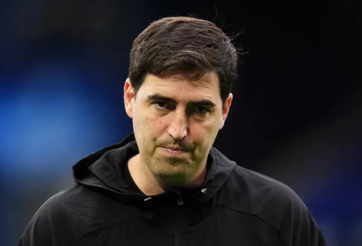 Football manager during a press conference