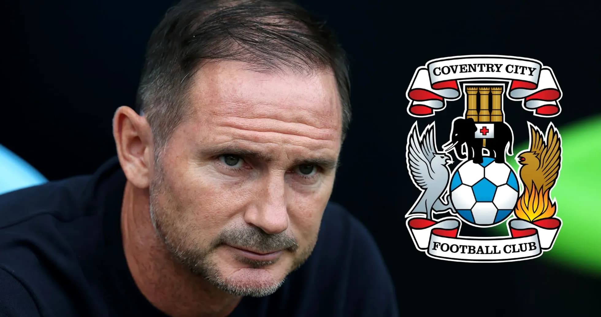 Men's football coach near Coventry City logo