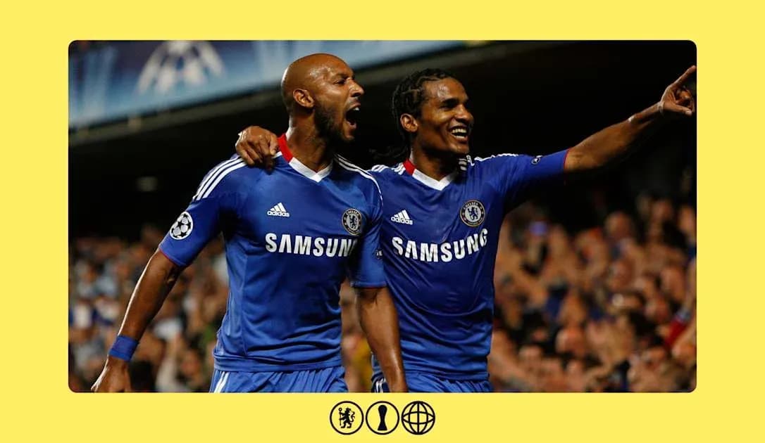 Chelsea players celebrating a goal during match