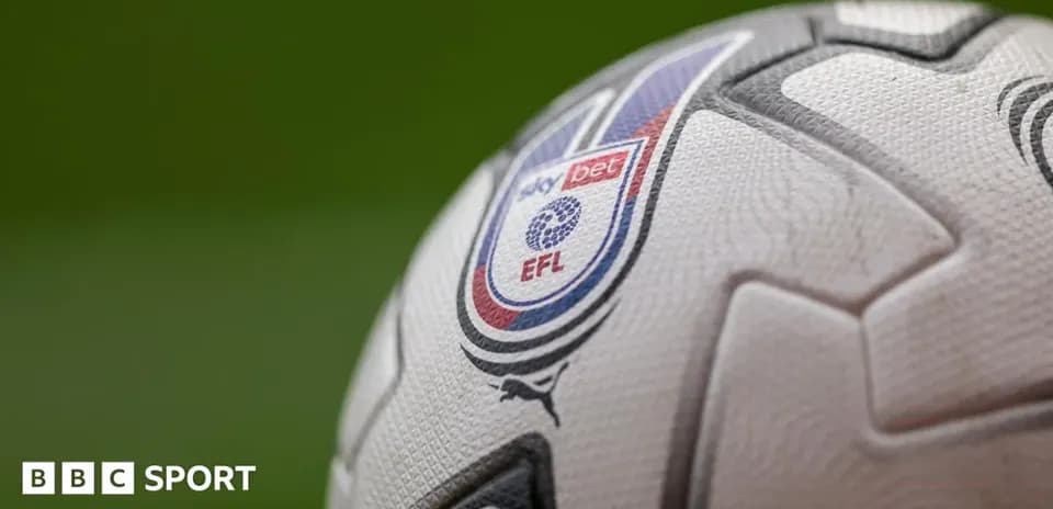 Puma branded football with EFL logo
