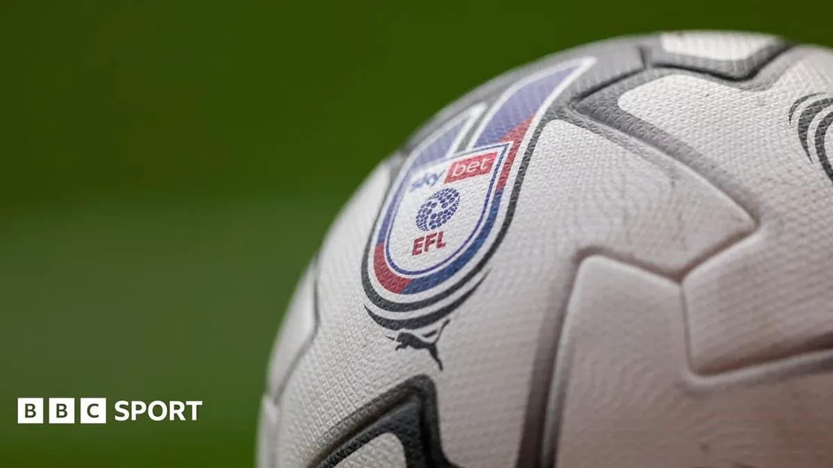 Puma branded football with EFL logo