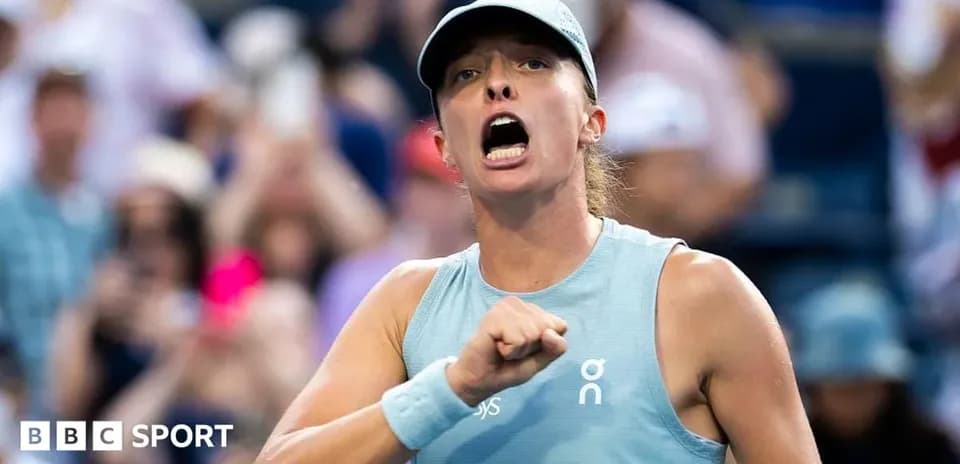 Tennis player celebrating during a match