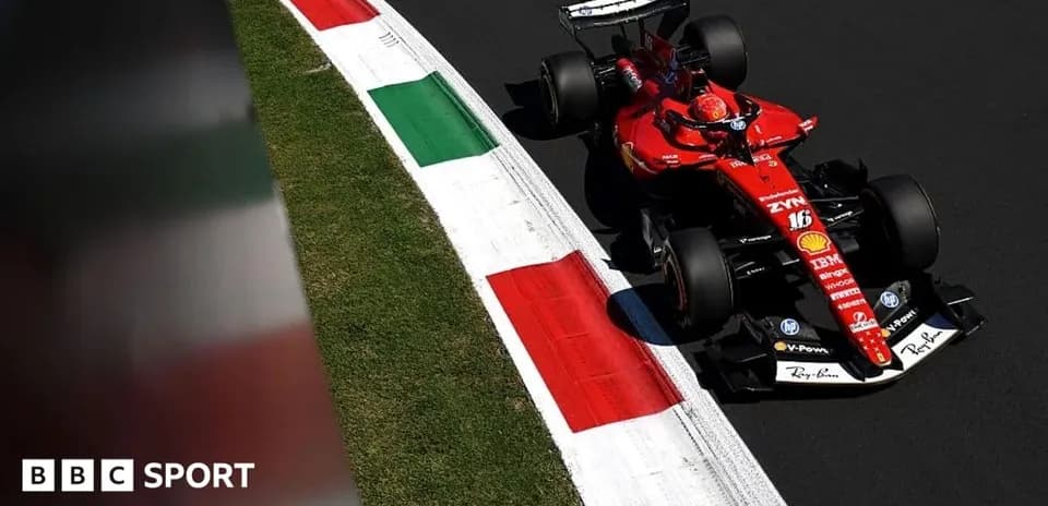 Ferrari Formula 1 car on racetrack corner
