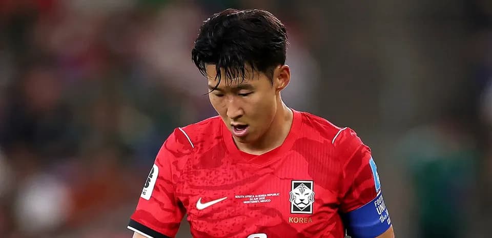 Korean player wearing red jersey during match