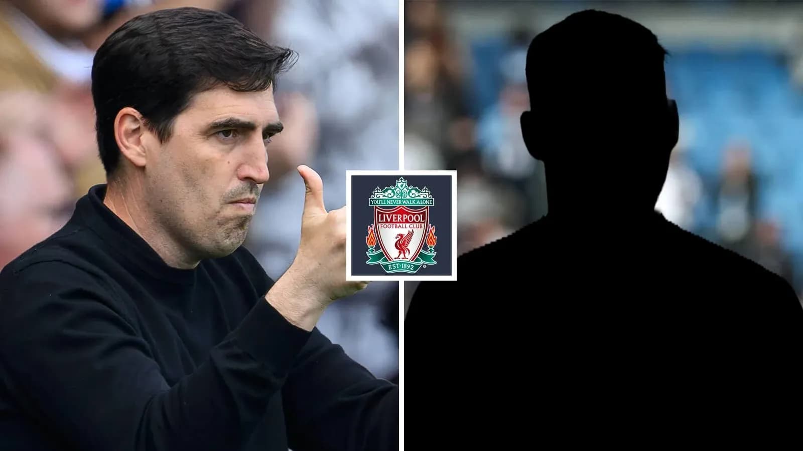Coach gesturing during match with Liverpool logo