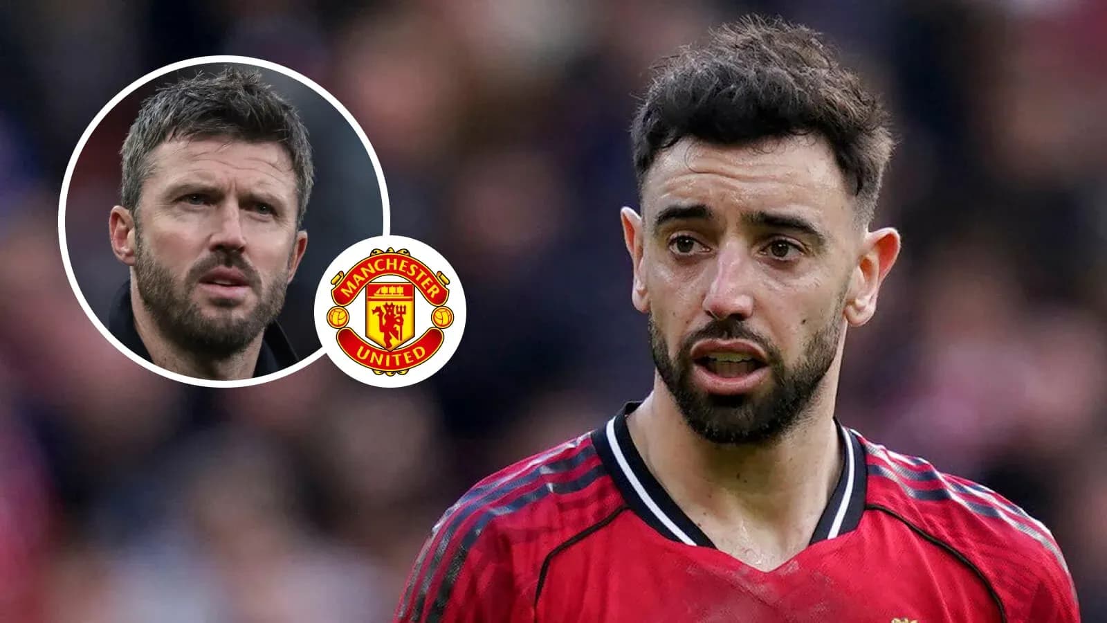Bruno Fernandes during match with Manchester United logo