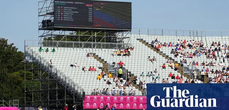 Stadium view during women's 400m hurdles semifinal