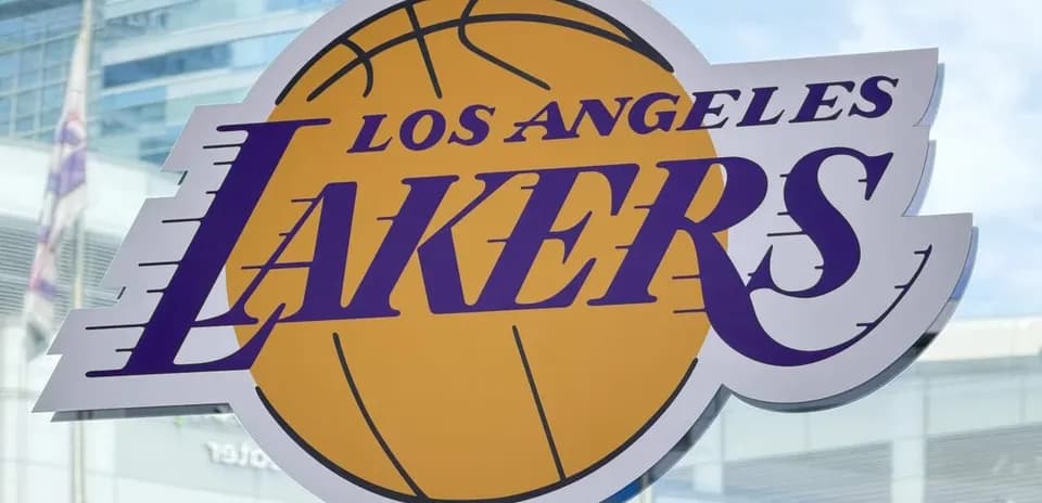 Los Angeles Lakers team logo on window