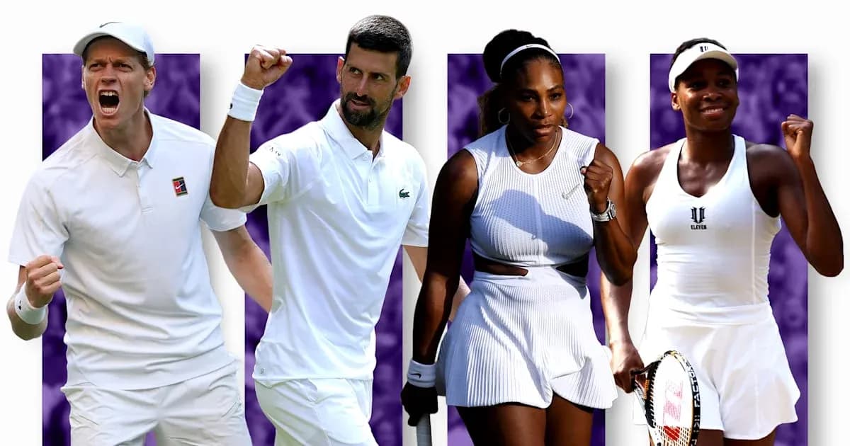 Tennis players celebrating during a match