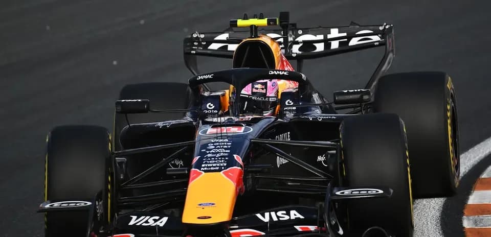 Formula 1 car racing on track during competition