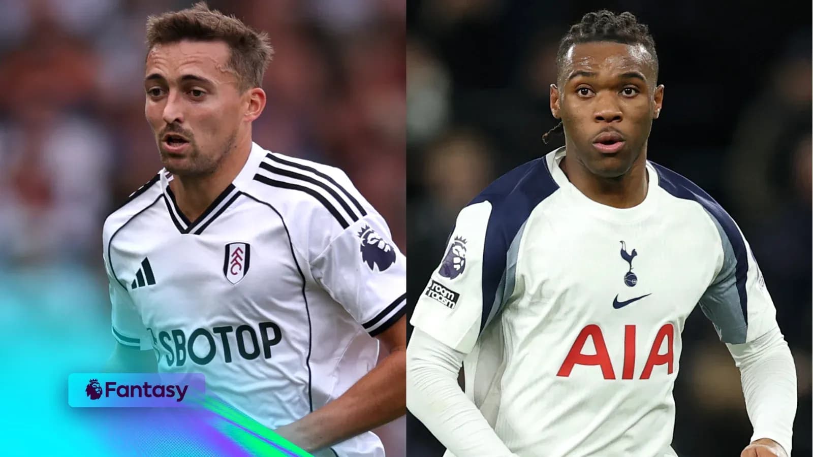 Fulham and Tottenham players in action during match