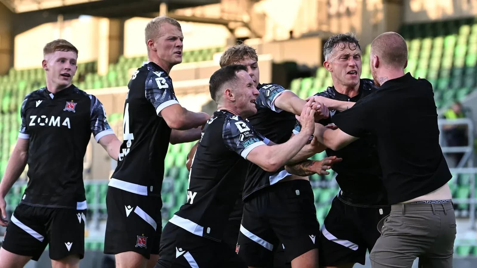 Dundalk players involved in confrontation after match