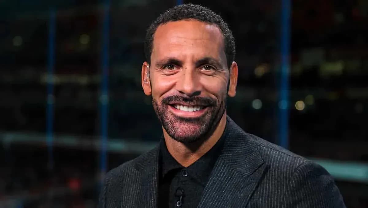 Analyst smiling in broadcasting studio
