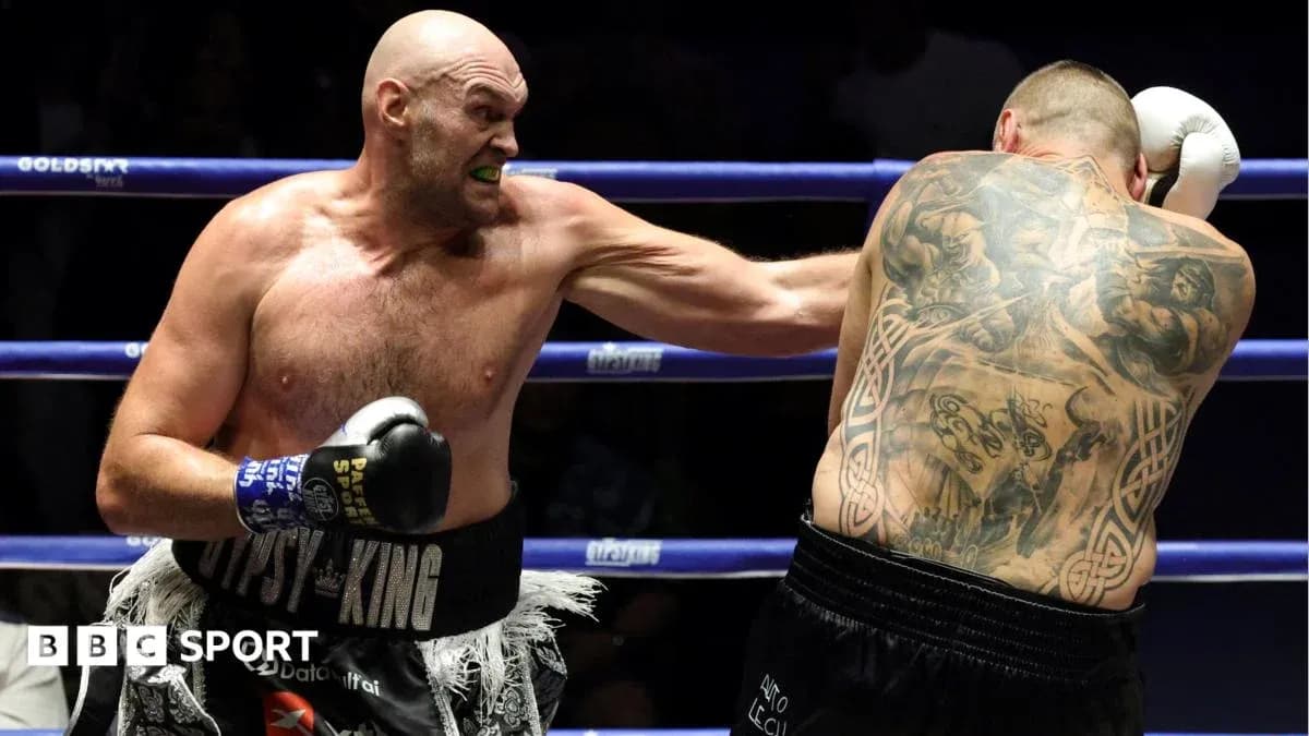 Boxer throwing a punch during a match