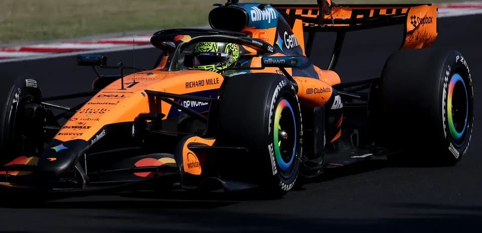 Formula 1 car racing on track during event